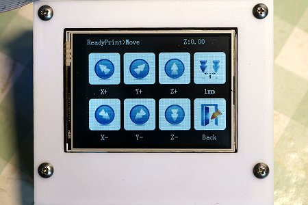 Ecran tactile sur la page déplacements